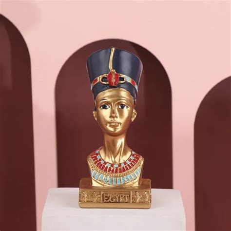 ANCIENT EGYPTIAN PHARAOH Queen Nefertiti Statue Craft Vintage Sculpture