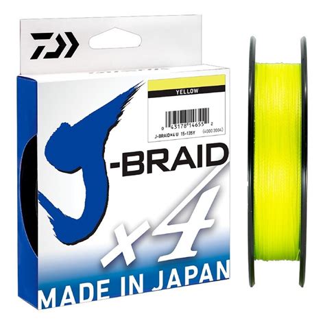 Daiwa J-Braid x4 Braid Line 135m Yellow | Anaconda