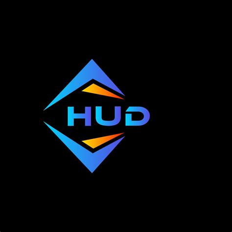 HUD abstract technology logo design on Black background. HUD creative ...