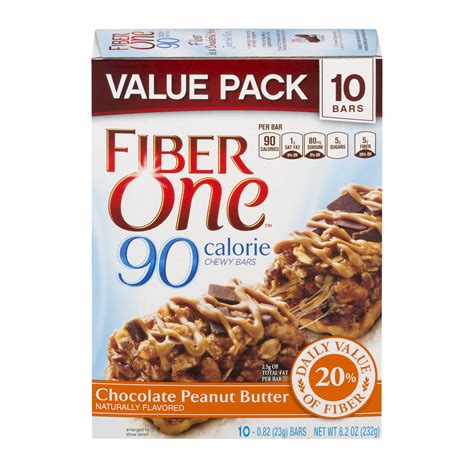 Fiber One 90 Calorie Bar Chocolate Peanut Butter 10 082 Oz Bars