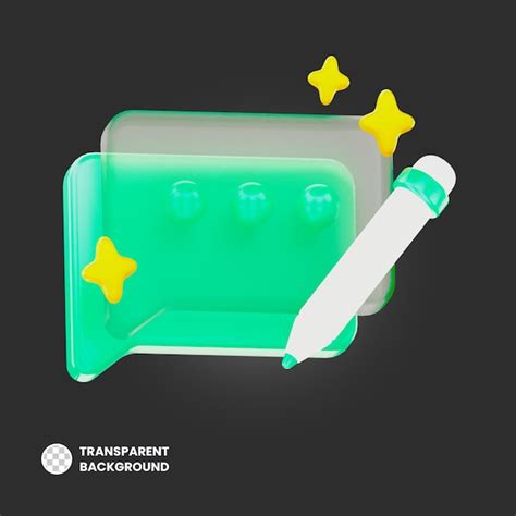 Premium PSD | Comment 3d user interface icon