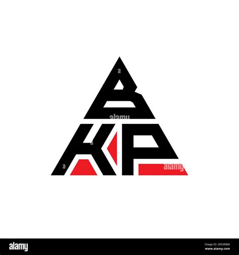 Bkp Triangle Letter Logo Design With Triangle Shape Bkp Triangle Logo