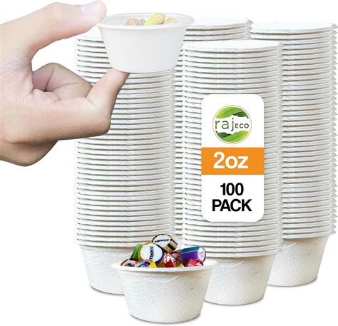 Amazon Raj Eco 2 Oz Compostable Portion Cups Pack Of 100 Eco