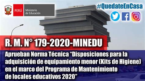 📚 【 Minedu Rm N ° 179 2020 Minedu Aprobar Norma Técnica