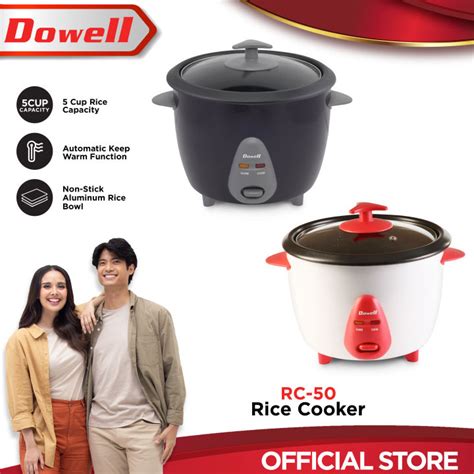 Dowell RC 50 5 Cups Rice Cooker White And Black Lazada PH