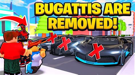 Bugattis Are Getting Removed In Roblox Car Dealership Tycoon Youtube