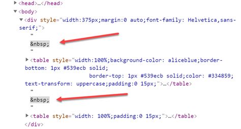 Html Remove Unwanted Spacing Between Table Elements Stack