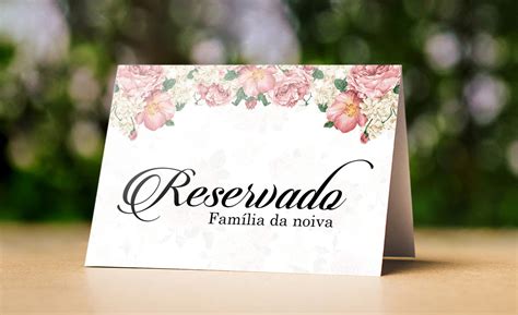 Placa Reservado De Mesa De Casamento Elo Produtos Especiais