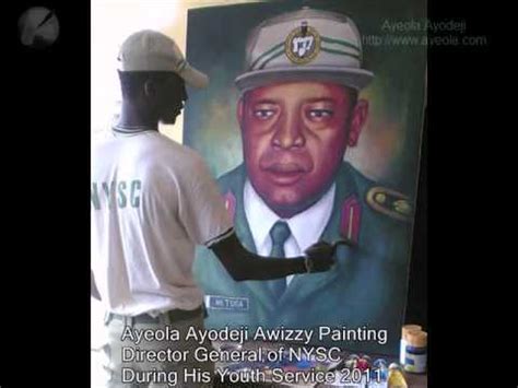 Ayeola Ayodeji Painting Director General Of Nysc During His Youth