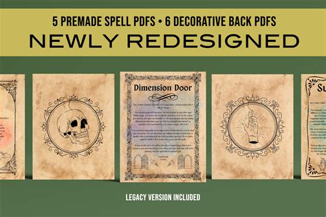 Printable Spell Scrolls Dnd 5e Rpg Digital Download Canva Template