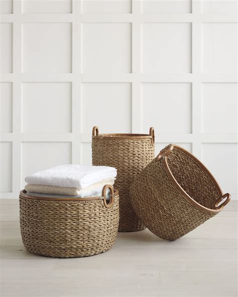 Bath Essentials Seagrass Baskets Calistoga Bath Collection Storage Bathroom Inspiratio