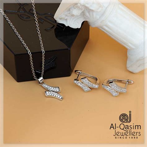 Elegant Silver Pendant Set Al Qasim Jewellers Fancy Jewelry