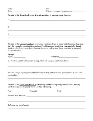 Fillable Online Blogs Swarthmore Role Sheets Swarthmore Blogs