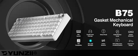 Amazon YUNZII B Gasket Mechanical Keyboard Hot Swappable