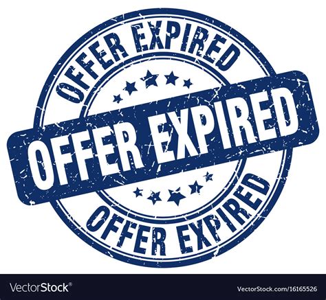 Offer Expired Stamp Royalty Free Vector Image Vectorstock