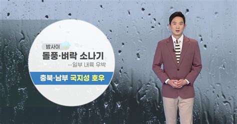 날씨 밤사이 돌풍·벼락 동반 소나기충북·남부 국지성 호우