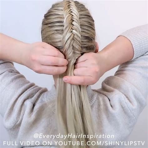 Easy Fishtail Braid Tutorial Video Orta Sa Son Moda Sa Modelleri