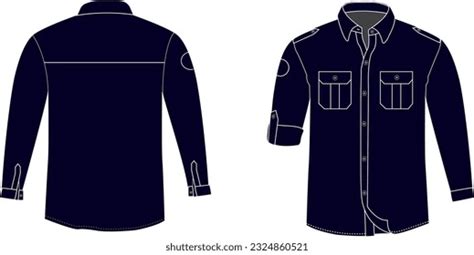 1 Mockup Desain Baju Kemeja Korsa Polos Stock Vectors And Vector Art