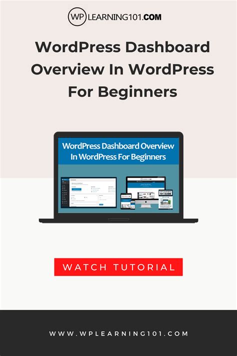 Wordpress Dashboard Overview Tutorial Step By Step For Beginners Wp