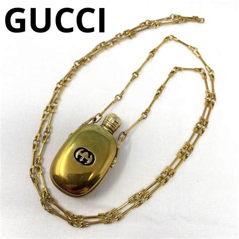 【年中無休】 【美品】gucci グッチ インターロッキング ゴールド 香水ボトル ネックレス ネックレス