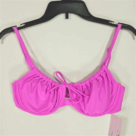 Wild Fable Bikini Top Medium Underwire Adjustable Front Removable Pads Purple EBay