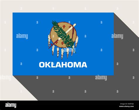 American State of Oklahoma flag in flat web design style Stock Photo ...