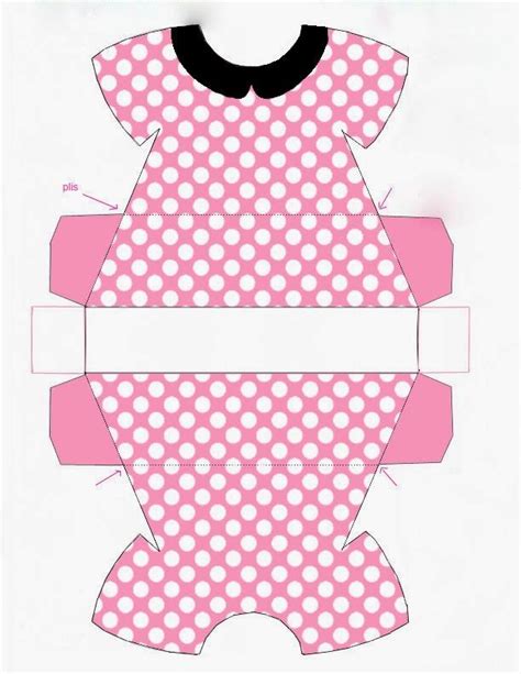 Minnie Mouse Free Printable Dress Shaped Boxes In Box Template