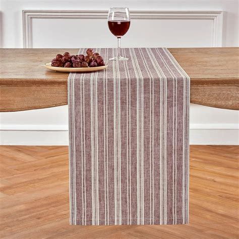 Amazon Solino Home Stripe Linen Table Runner Inches Long