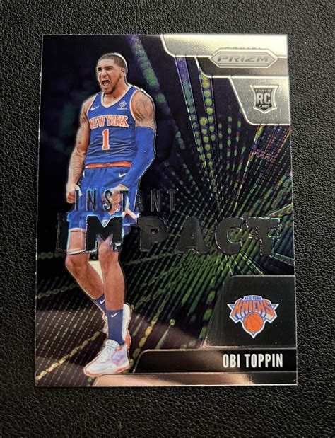 2020 21 Prizm Instant Impact Obi Toppin 15 Rookie RC New York Knicks