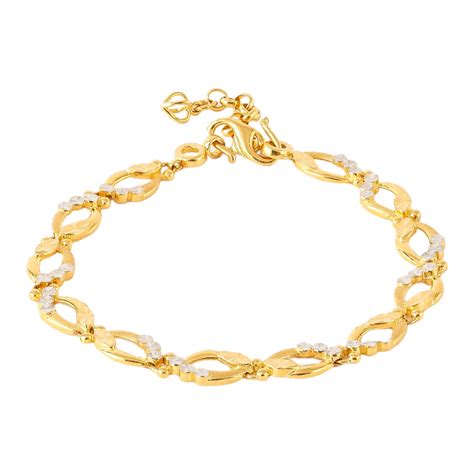 22ct Yellow Gold Bracelet in 8.5 Inches | PureJewels