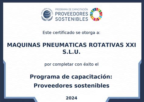 Programa de capacitación de proveedores sostenibles otorgado por la