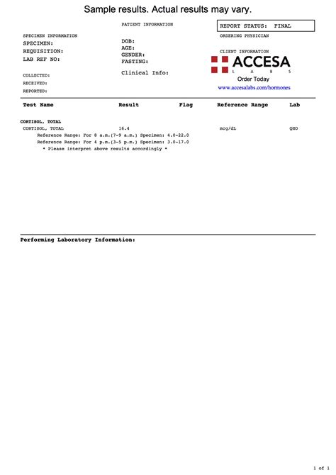 Cortisol Test - Cortisol Blood Test Near You | Accesa Labs