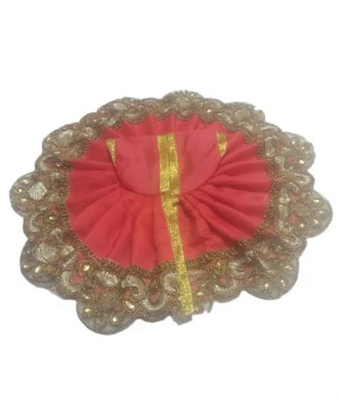 Satin Silk Red And Golden Laddu Gopal Dress For Temple At Rs 110 Piece