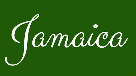 Learn How To Sign The Name Jamaica Stylishly In Cursive Writing Youtube