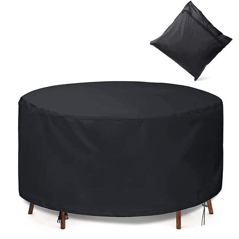 STARTWO Round Patio Table Cover Waterproof Heavy-Duty Cover for Garden ...