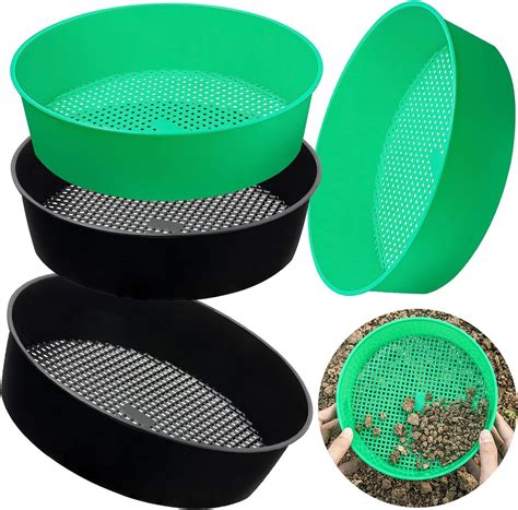 Pack Rock Garden Sieve Soil Sifter Round Plastic Gardening Soil