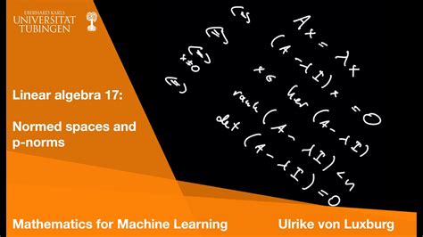 A Linear Algebra 17 Normed Spaces P Norms YouTube