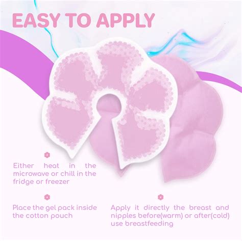 Hot And Cold Plush Breast Gel Bead Packs Relief For Breastfeeding Nursing Pain Mastitis
