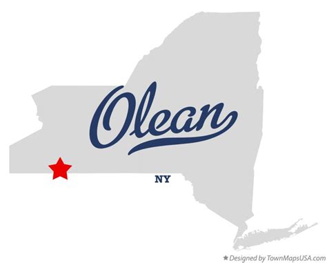 Map of Olean, NY, New York