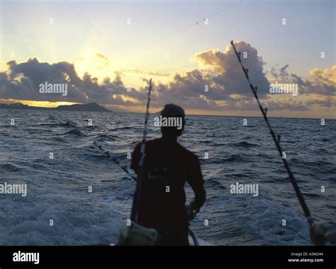 Marlin Fishing Hawaii Stock Photo Alamy