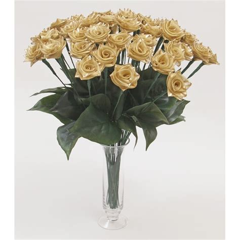 50th Anniversary Just Gold Ribbon Roses