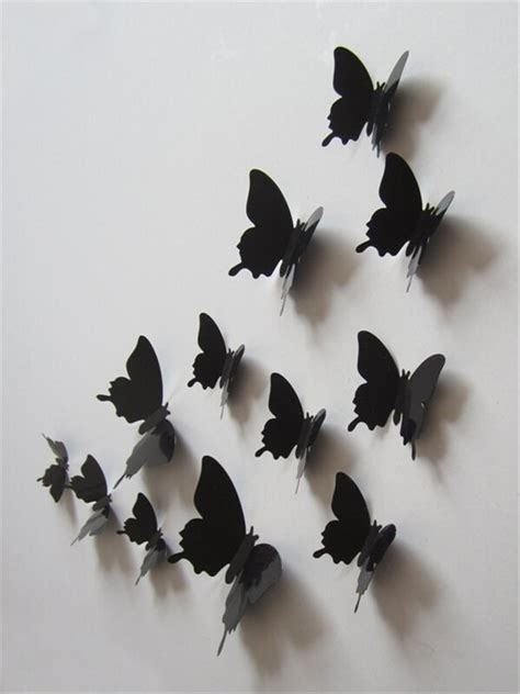 Pcs D Butterfly Mirror Wall Stickers Butterflies Wall Decal