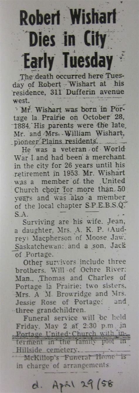 Robert Wishart Memorial Find A Grave