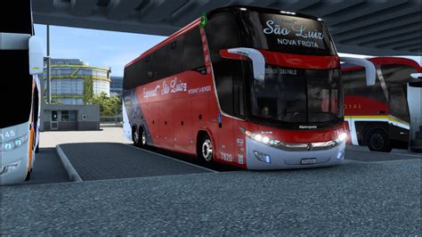 MARCOPOLO G7 1600 LD 6X2 LIVE THE GOLD GAMER33 EQUIPE EURO ETS2 MAPA