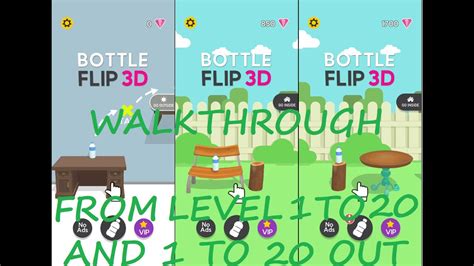 Bottle Flip 3d Gameplay Walkthrough Level In 1 To 20 Out 1 To 20