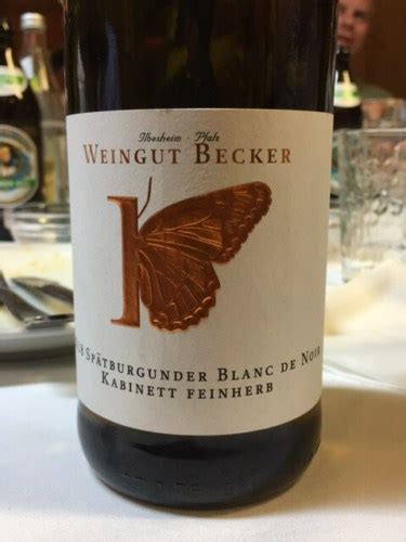 Weingut Becker Sp Tburgunder Blanc De Noir Kabinett Feinherb Vivino Us