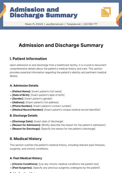 Free Discharge Summary Templates Edit Online And Download