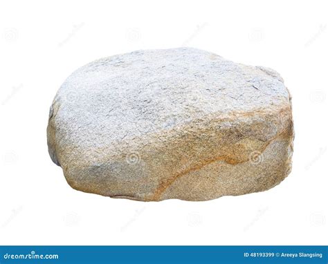 Big Stone Isolated On White Stock Image Image Of Large Rock 48193399