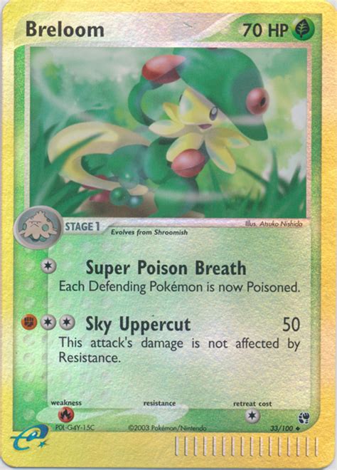 Pok Mon Ex Sandstorm Card Breloom Parallel Reverse Holo Arcade