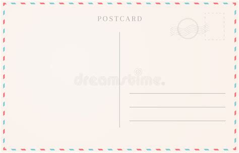 Blank Travel Card Illustration. Postcard Border Template Stock Vector ...